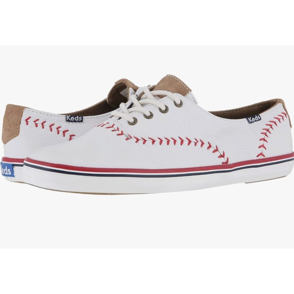 Keds Canvas Sneakers with Red Stitch Detail